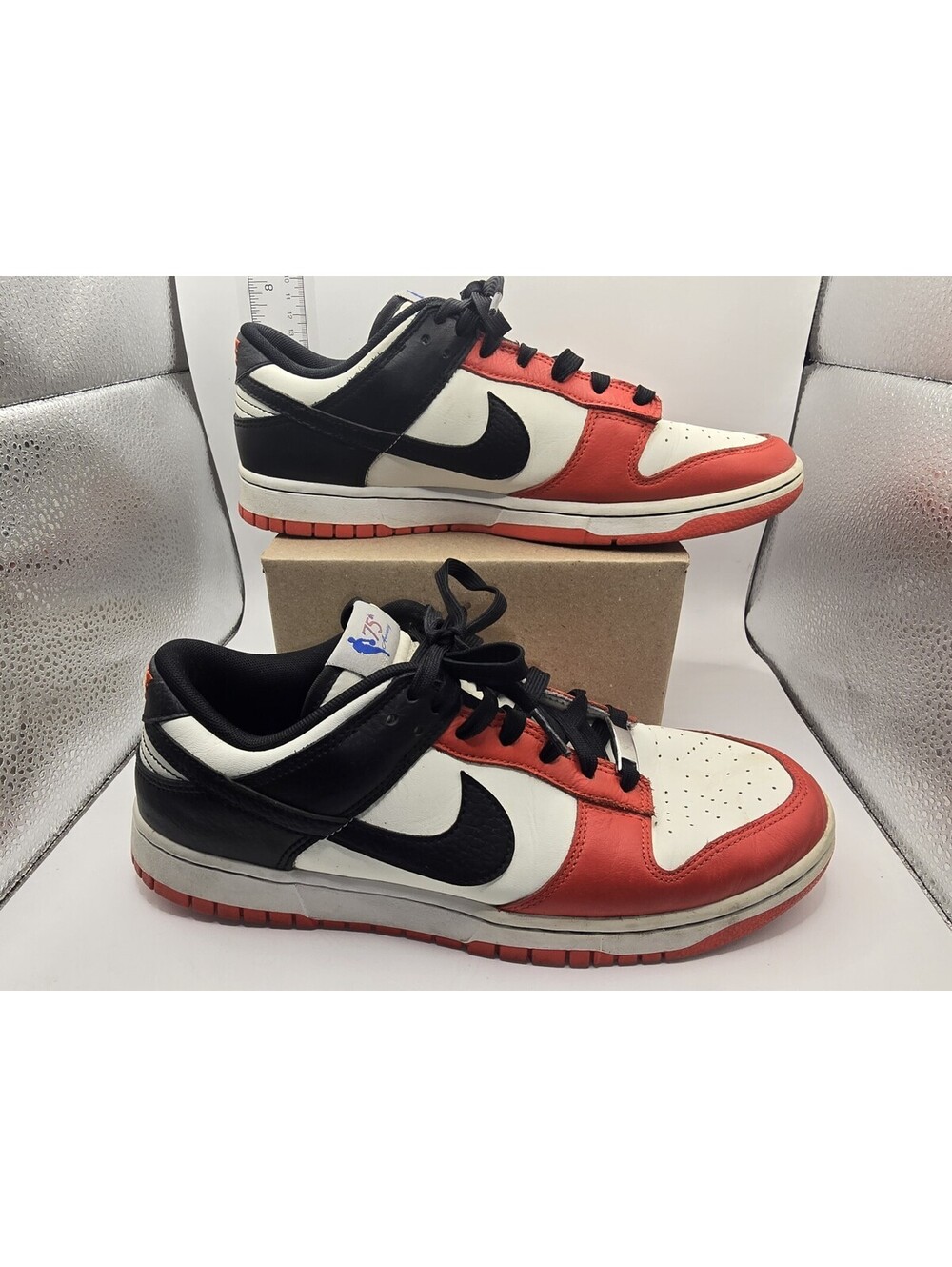 Nike Dunk Low EMB x NBA 75th Anniversary "Chicago" Size 10 (DD3363-100)